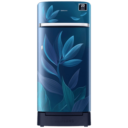 SAMSUNG 215 Litres 5 Star Direct Cool Single Door Refrigerator with Anti Bacterial Gasket (RR23D2H359UHL, Paradise Bloom Blue)