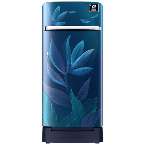 SAMSUNG 215 Litres 5 Star Direct Cool Single Door Refrigerator with Anti Bacterial Gasket (RR23D2H359UHL, Paradise Bloom Blue)