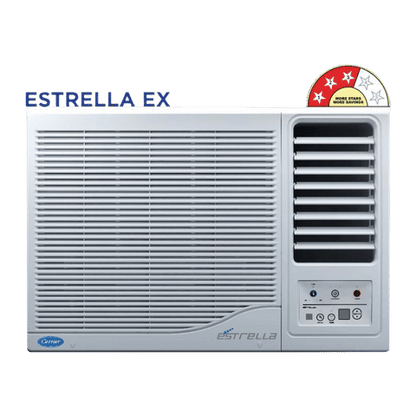 Carrier ESTRELLA Ex 1 Ton 3 Star Window AC (2024 Model, Copper Condenser, Dust Filter, CAW12EC3R34F0)