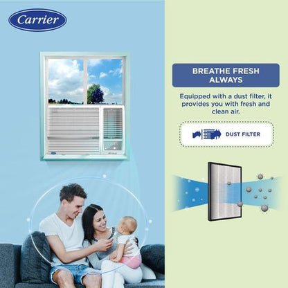 Carrier ESTRELLA EXi 1.5 Ton 3 Star Inverter Window AC (2024 Model, Copper Condenser, Dust Filter, CIW18EC3R34F0)