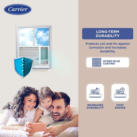 Carrier ESTRELLA EXi 1.5 Ton 3 Star Inverter Window AC (2024 Model, Copper Condenser, Dust Filter, CIW18EC3R34F0)