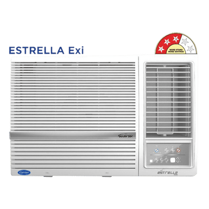 Carrier ESTRELLA EXi 1.5 Ton 3 Star Inverter Window AC (2024 Model, Copper Condenser, Dust Filter, CIW18EC3R34F0)