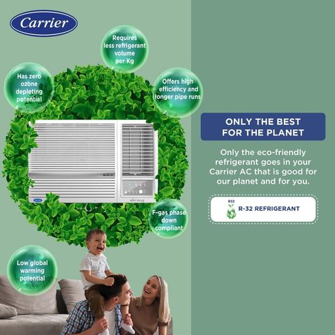 Carrier ESTRELLA EXi 1.5 Ton 3 Star Inverter Window AC (2024 Model, Copper Condenser, Dust Filter, CIW18EC3R34F0)