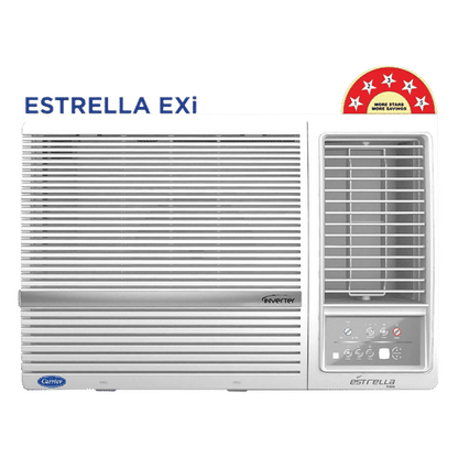 Carrier ESTRELLA Exi 1.5 Ton 5 Star Inverter Window AC (2024 Model, Copper Condenser, Dust Filter, CIW18EC5R32F0)