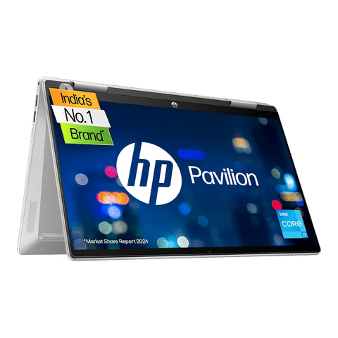 HP Pavilion X360 Intel Core i3 12th Gen Touchscreen 2-in-1 Laptop (8GB, 512GB SSD, Windows 11 Home, 14 inch Full HD IPS Display, MS Office 2021, Natural Silver, 1.51 KG)