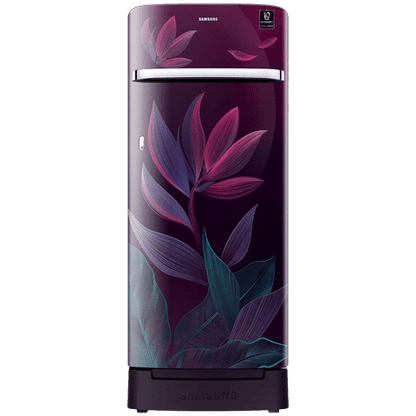 SAMSUNG 215 Litres 5 Star Direct Cool Single Door Refrigerator with Base Stand Drawer (RR23D2H259RHL, Paradise Bloom Purple)