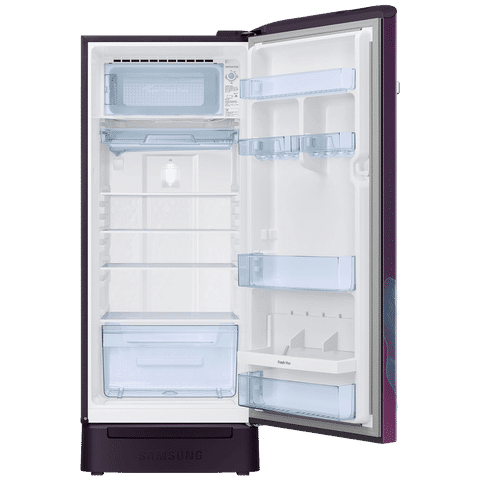 SAMSUNG 215 Litres 5 Star Direct Cool Single Door Refrigerator with Base Stand Drawer (RR23D2H259RHL, Paradise Bloom Purple)