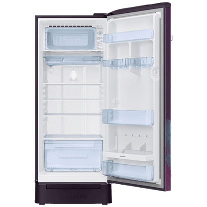 SAMSUNG 215 Litres 5 Star Direct Cool Single Door Refrigerator with Base Stand Drawer (RR23D2H259RHL, Paradise Bloom Purple)