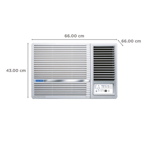 Blue Star L Series 1.5 Ton 3 Star Inverter Window AC (2024 Model, Copper Condenser, Dust Filter, WID318L)