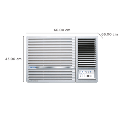 Blue Star L Series 1.5 Ton 3 Star Inverter Window AC (2024 Model, Copper Condenser, Dust Filter, WID318L)