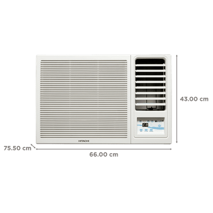 HITACHI New Kaze Plus 1.5 Ton 3 Star Fixed Speed Window AC (2024 Model, Copper Condenser, Superfine Mesh Filter, RAW318HHDO)