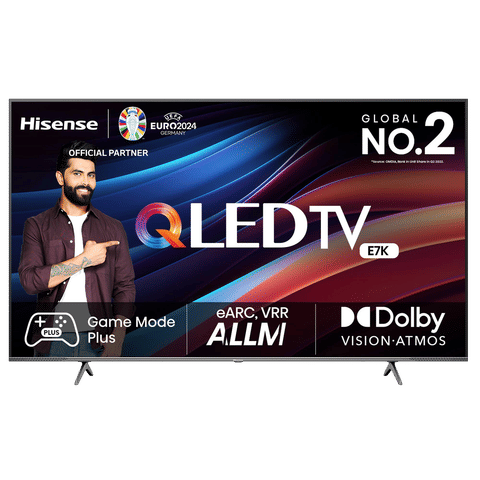 Hisense E7K 164 cm (65 inch) QLED 4K Ultra HD VIDAA TV with Dolby Vision and Dolby Atmos (2023 model)