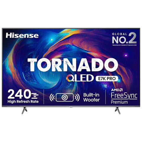 Hisense E7K Pro 139 cm (55 inch) QLED 4K Ultra HD VIDAA TV with Dolby Vision and Dolby Atmos (2023 model)