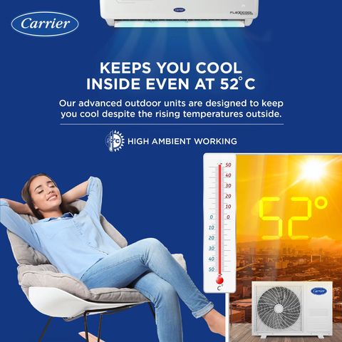 Carrier Ester Neo Plus Exi 6 in 1 Convertible 1 Ton 3 Star Inverter Split AC with Auto Cleanser (2024 Model, Copper Condenser, CAI12ER3R34F0)