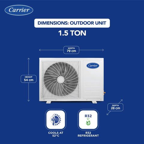 Carrier Ester Neo Exi 6 in 1 Convertible 1.5 Ton 4 Star Inverter Split AC with Auto Cleanser (2024 Model, Copper Condenser, CAI18ES4R33F0)