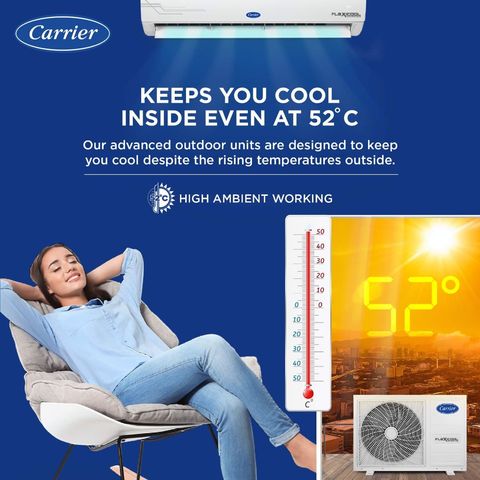 Carrier Ester Neo Exi 6 in 1 Convertible 1.5 Ton 4 Star Inverter Split AC with Auto Cleanser (2024 Model, Copper Condenser, CAI18ES4R33F0)