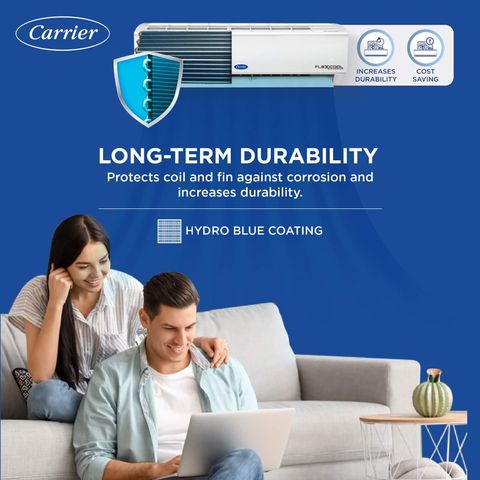 Carrier Ester Neo Exi 6 in 1 Convertible 1.5 Ton 4 Star Inverter Split AC with Auto Cleanser (2024 Model, Copper Condenser, CAI18ES4R33F0)