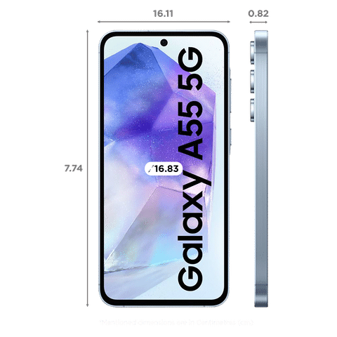 SAMSUNG Galaxy A55 5G (8GB RAM, 128GB, Awesome Iceblue)