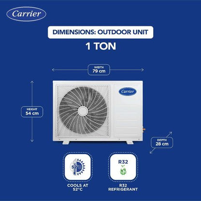 Carrier Ester Neo Exi 6 in 1 Convertible 1 Ton 5 Star Inverter Split AC with Auto Cleanser (2024 Model, Copper Condenser, CAI12ES5R34F0)