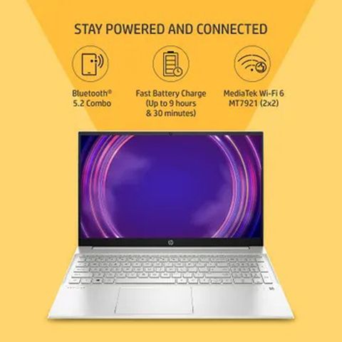 HP 15-eg3032TU Intel Core i7 13th Gen Laptop (16GB, 512GB SSD, Windows 11 Home, 16GB Graphics, 15.6 inch Full HD IPS Display, MS Office 2021, Natural Silver, 1.75 KG)