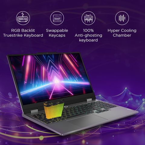 Lenovo LOQ 15IRX9 Intel Core i7 13th Gen Gaming Laptop (16GB, 512GB SSD, Windows 11 Home, 6GB Graphics, 15.6 inch 144 Hz Full HD IPS Display, NVIDIA GeForce RTX 3050, MS Office 365, Luna Grey, 2.38 KG)