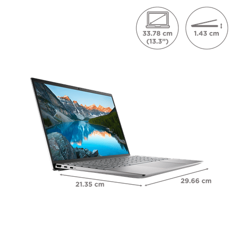 DELL Inspiron 5330 Intel Core Ultra 5 14th Gen Notebook Laptop (16GB, 512GB SSD, Windows 11, 13.3 inch QHD Plus Display, MS Office 2021, Platinum Silver, 1.24 KG)