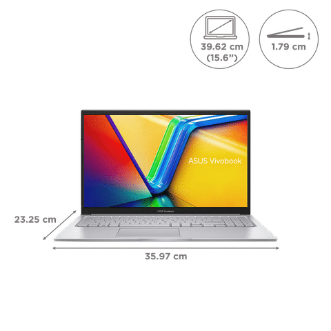 ASUS Vivobook 15 Intel Core i3 12th Gen Laptop (8GB, 512GB SSD, Windows 11 Home, 15.6 inch Full HD Display, MS Office 2021, Cool Silver, 1.7 KG)