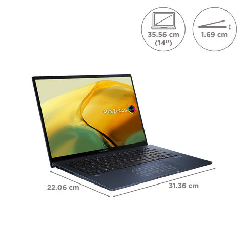 ASUS Zenbook 14 Intel Core i5 13th Gen Laptop (16B, 512GB SSD, Windows 11 Home, 14 inch OLED Display, Ponder Blue, 1.39 KG)