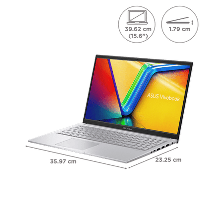 ASUS Vivobook 15 Intel Core i5 12th Gen Thin & Light Laptop (8GB, 512GB SSD, Windows 11 Home, 15.6 inch Full HD LED-Backlit Display, MS Office 2021, Cool Silver, 1.70 KG)