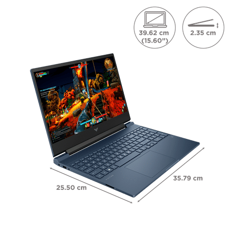 HP Victus 15 Intel Core i5 12th Gen Gaming Laptop (16GB, 512GB SSD, Windows 11 Home, 4GB Graphics, 15.6 inch 144 Hz FHD Display, NVIDIA GeForce RTX 3050, MS Office 2021, Performance Blue, 2.37 KG)