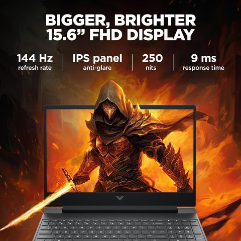 HP Victus 15 Intel Core i7 13th Gen Gaming Laptop (16GB, 1TB SSD, Windows 11, 6GB Graphics, 15.6 inch 144 Hz FHD Display, NVIDIA GeForce RTX 4050, MS Office 2021, Mica Silver, 2.29 KG)