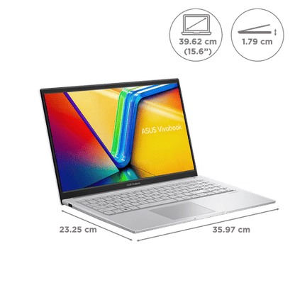 ASUS Vivobook 15 Intel Core i3 13th Gen Thin & Light Laptop (8GB, 512GB SSD, Windows 11 Home, 15.6 inch Full HD Display, MS Office 2021, Cool Silver, 1.7 KG)