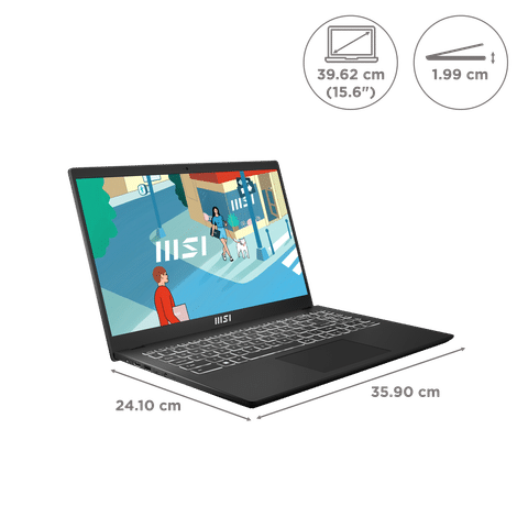 MSI Modern 15 Intel Core i9 13th Gen Laptop (16GB, 512GB SSD, Windows 11 Home, 15.6 inch Full HD Display, MS Office 2021, Classic Black, 1.9 KG)