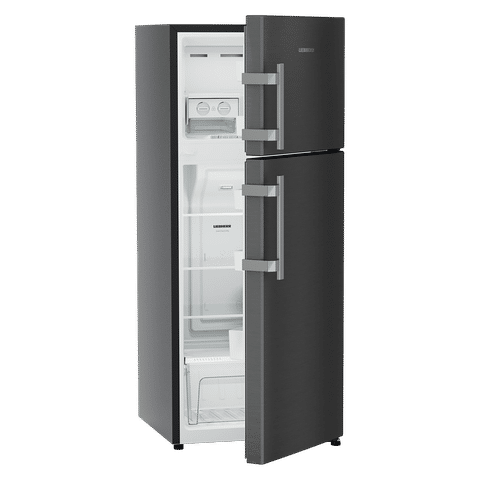 LIEBHERR Pure 245 Litres 2 Star Frost Free Double Door Refrigerator with Antibacterial Gasket (TCLbsB 2411, Black Steel)