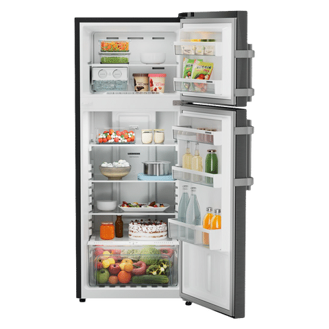 LIEBHERR Pure 245 Litres 2 Star Frost Free Double Door Refrigerator with Antibacterial Gasket (TCLbsB 2411, Black Steel)