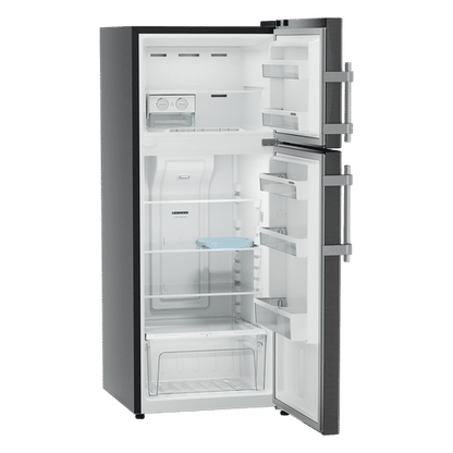 LIEBHERR Pure 245 Litres 2 Star Frost Free Double Door Refrigerator with Antibacterial Gasket (TCLbsB 2411, Black Steel)