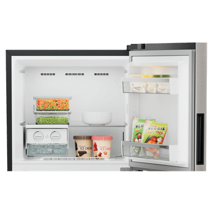 LIEBHERR Cluster 1 316 Litres 2 Star Frost Free Double Door Refrigerator with Central Duo Cooling (TDPgsB 3111, Grey Steel)