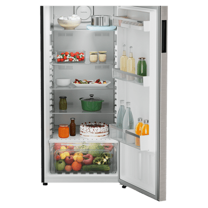 LIEBHERR Cluster 1 316 Litres 2 Star Frost Free Double Door Refrigerator with Central Duo Cooling (TDPgsB 3111, Grey Steel)