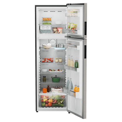 LIEBHERR Cluster 1 316 Litres 2 Star Frost Free Double Door Refrigerator with Central Duo Cooling (TDPgsB 3111, Grey Steel)