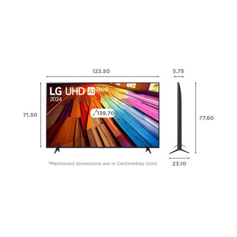 LG UT80 139.7 cm (55 inch) LED 4K Ultra HD WebOS TV with Filmmaker Mode (2024 model)