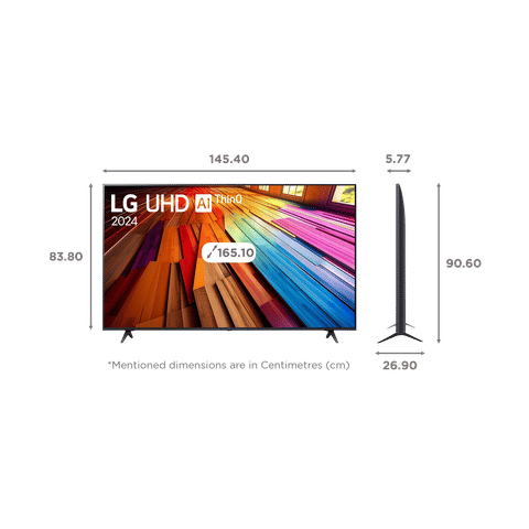 LG UT80 165.1 cm (65 inch) 4K Ultra HD LED WebOS TV with Filmmaker Mode (2024 model)