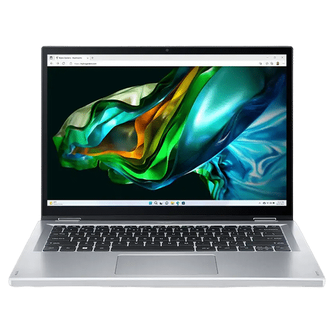 acer Aspire 3 Spin Intel Core i3 Touchscreen 2-in-1 Laptop (8GB, 512GB SSD, Windows 11 Pro, 14 inch WUXGA IPS Display, MS Office 2021, Pure Silver, 1.54 KG)