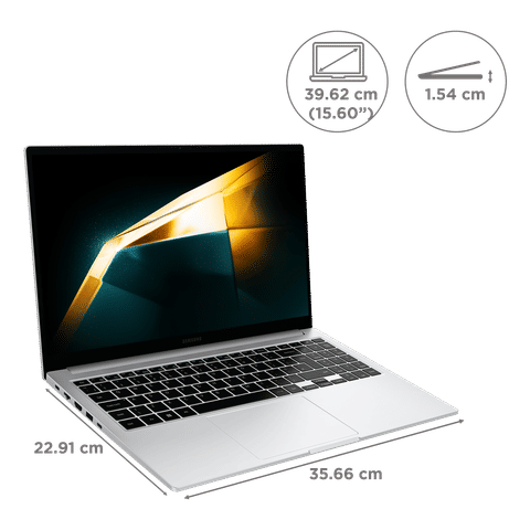 SAMSUNG Galaxy Book4 Intel Core 5 Laptop (16GB, 512GB SSD, Windows 11 Home, 15.6 inch Full HD LED Display, MS Office 2021, Silver, 1.55 KG)