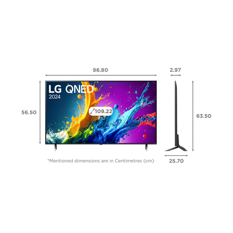 LG QNED82T 109.22 cm (43 inch) 4K Ultra HD QNED Web OS TV with AI Processor 4K Gen7 (2024 model)