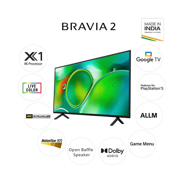 SONY BRAVIA 2 126 cm (49.50) 4K Ultra HD LED Google TV with Google Assistant (2024 model)