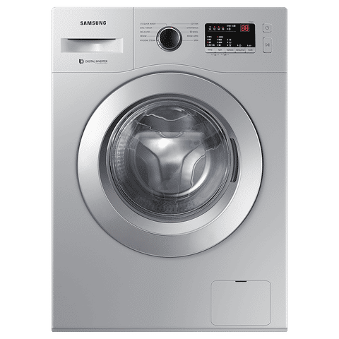 SAMSUNG 7 kg 5 Star Fully Automatic Front Load Washing Machine (WW70R20GLSS/TL, DIT Motor, Silver)