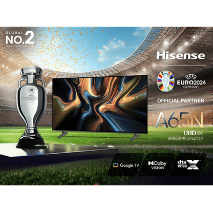 Hisense A65N 139 cm (55 inch) LED 4K Ultra HD Google TV with Dolby Vision and Dolby Digital (2024 model)