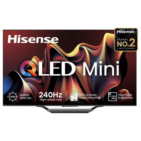 Hisense U7N 139.7 cm (55 inch) Mini QLED 4K Ultra HD VIDAA TV with Dolby Vision and Dolby Atmos (2024 model)