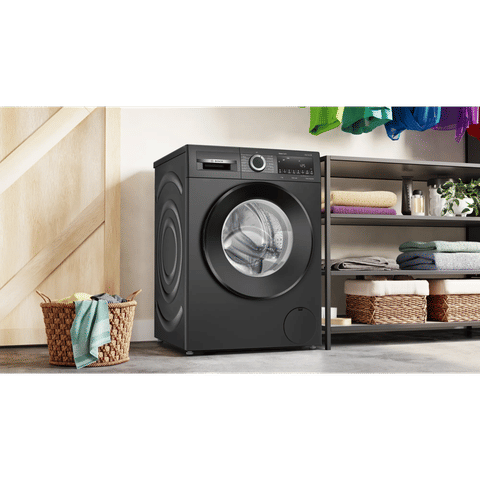 BOSCH 7 kg 5 Star Fully Automatic Front Load Washing Machine (Series 4, WGA12208IN, Anti Stain Program, Black)