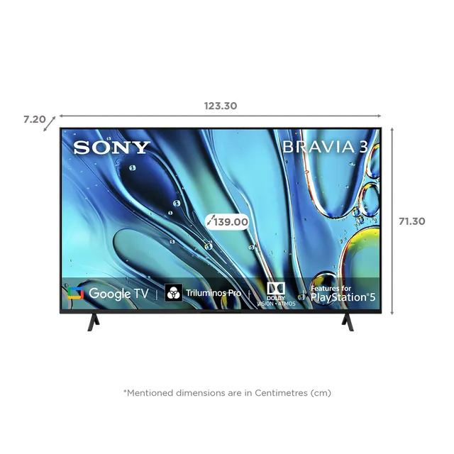 SONY Bravia 3 139 cm (55 inch) LED 4K Ultra HD Google TV with Dolby Vision & Dolby Atmos (2024 model)